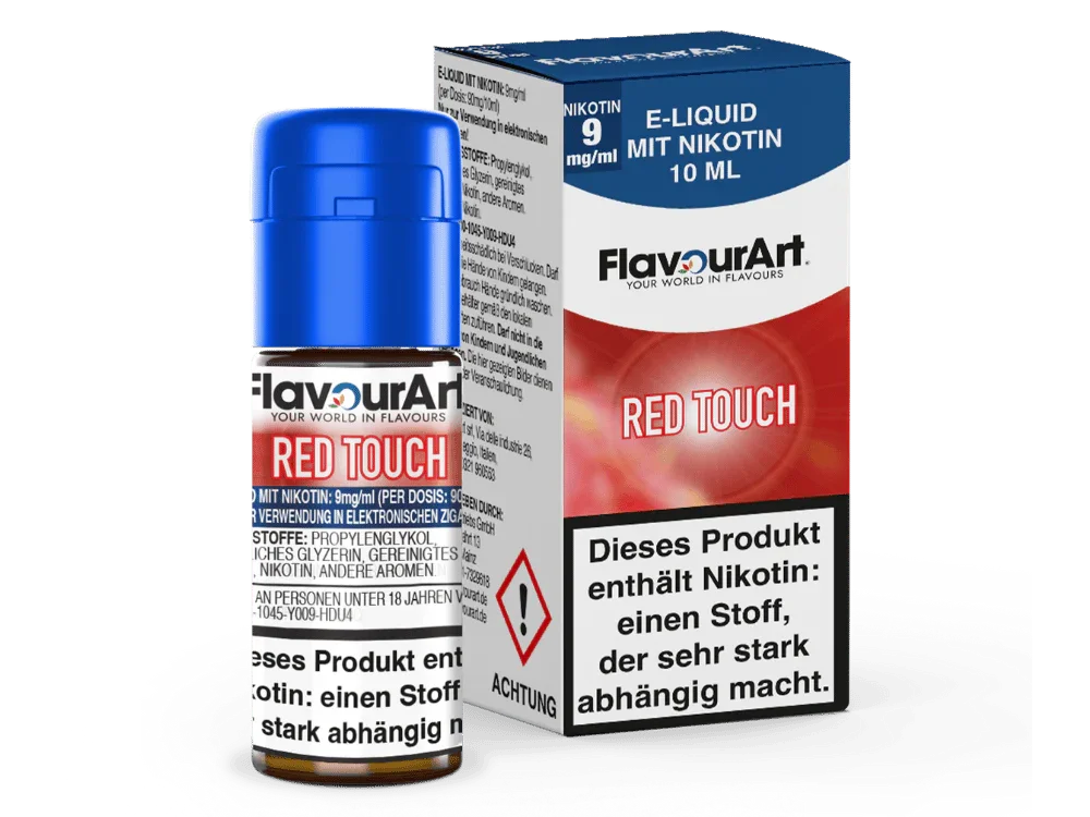 Neu Im Sortiment FlavourArt - Red Touch E-Zigaretten Liquid 9 mg/ml 15er Packung