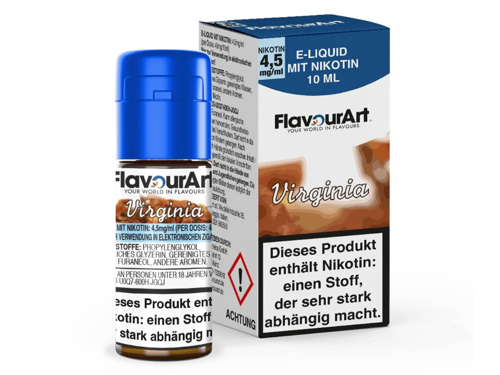 FlavourArt - Virginia E-Zigaretten Liquid 4,5 mg/ml 15er Packung Billig