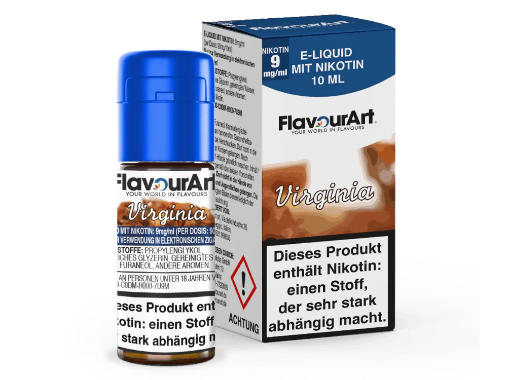 Meistverkauft FlavourArt - Virginia E-Zigaretten Liquid 9 mg/ml 15er Packung