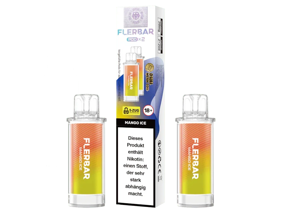 Flerbar - POD Mango Ice 20 mg/ml (2 Stück pro Packung) 10er Packung Solange Der Vorrat Reicht