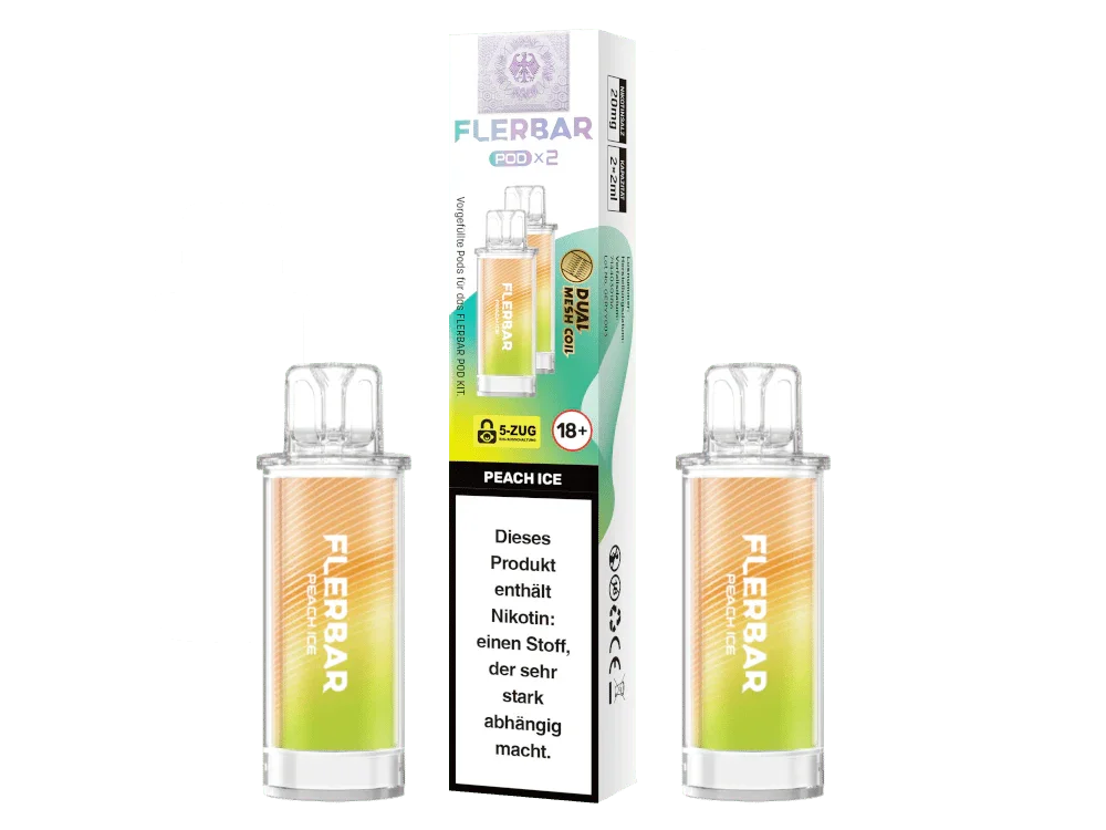 Flerbar - POD Peach lce 20 mg/ml (2 Stück pro Packung) Super-Preis