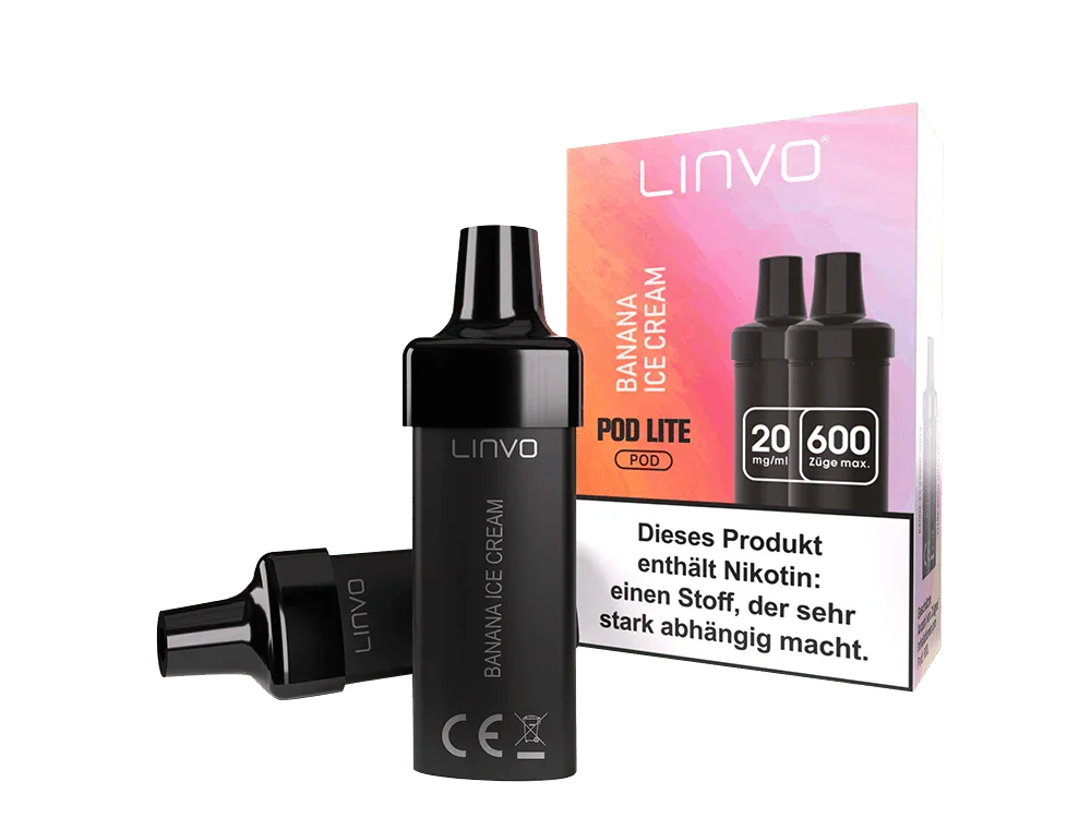 Top-Preis Linvo - Pod Lite Cartridge Banana Ice Cream 20 mg/ml (2 Stück pro Packung) 300er Packung