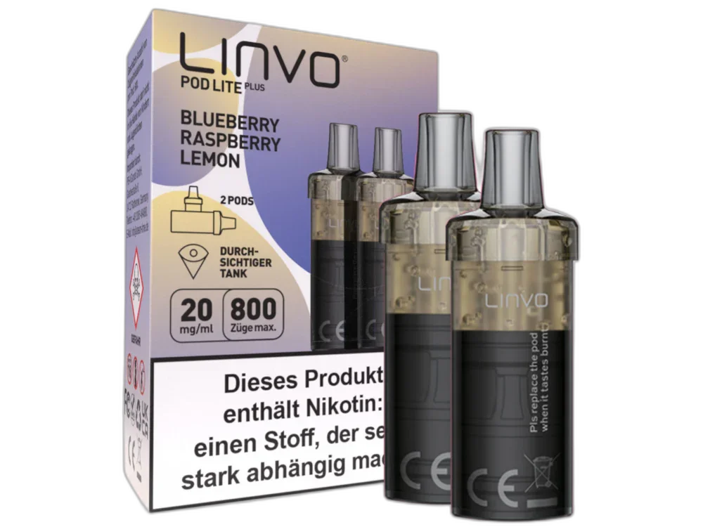 Preiswert Linvo - Pod Lite Plus Cartridge Blueberry Raspberry Lemon 20 mg/ml (2 Stück pro Packung)