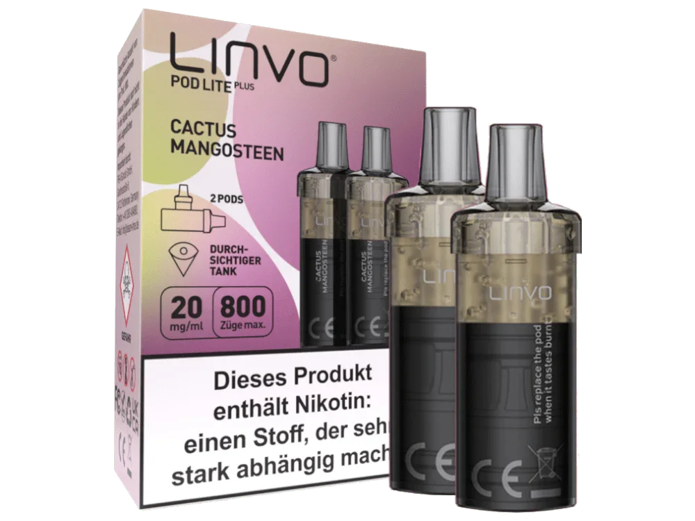Jetzt Bestellen Linvo - Pod Lite Plus Cartridge Cactus Mangosteen 20 mg/ml (2 Stück pro Packung)