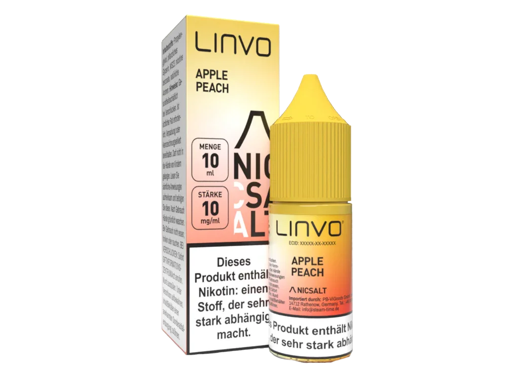 Linvo - Apple Peach - Nikotinsalz Liquid 10 mg/ml 10er Packung Online Kaufen