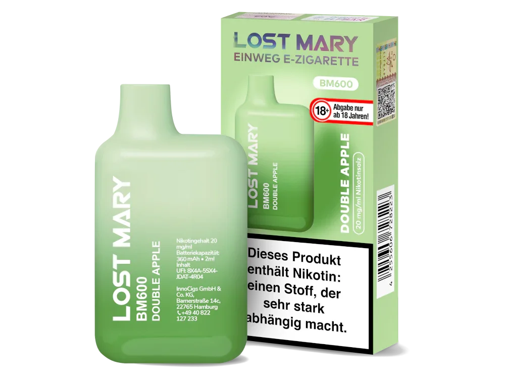 Solange Der Vorrat Reicht Lost Mary - BM600 Einweg E-Zigarette - Double Apple 20 mg/ml