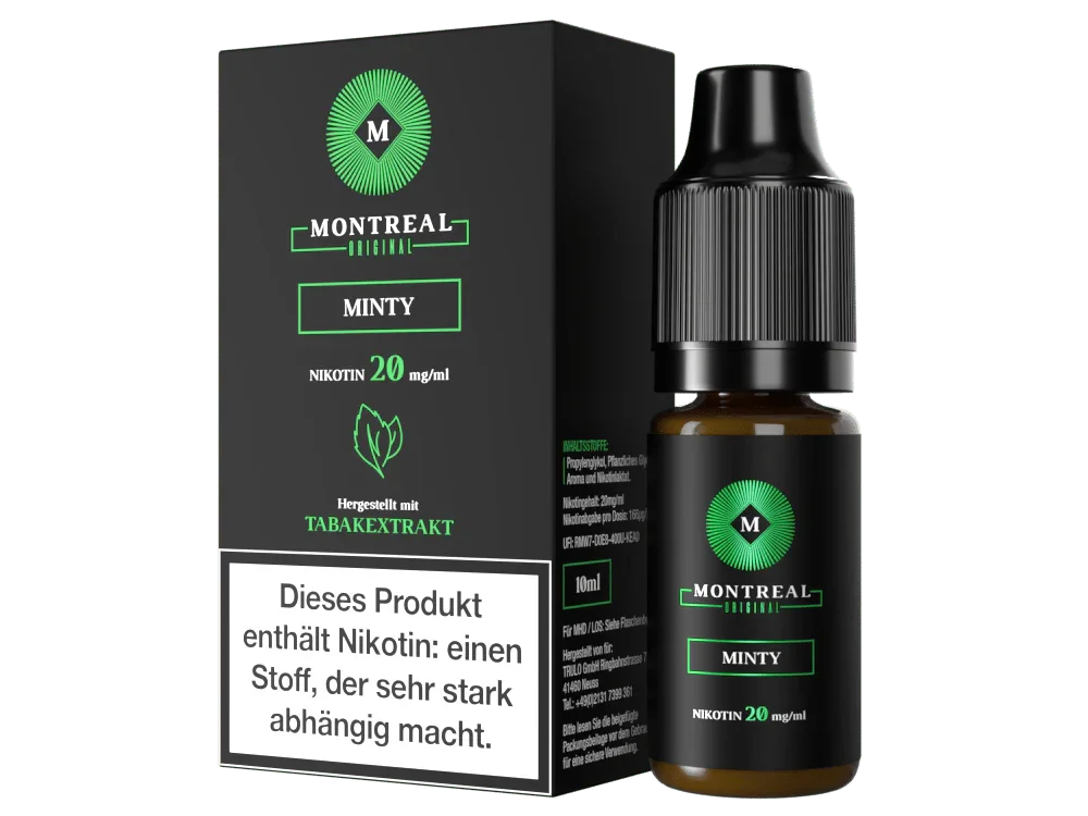 Montreal Original - Minty - Nikotinsalz Liquid 20 mg/ml 5er Packung Zertifiziert