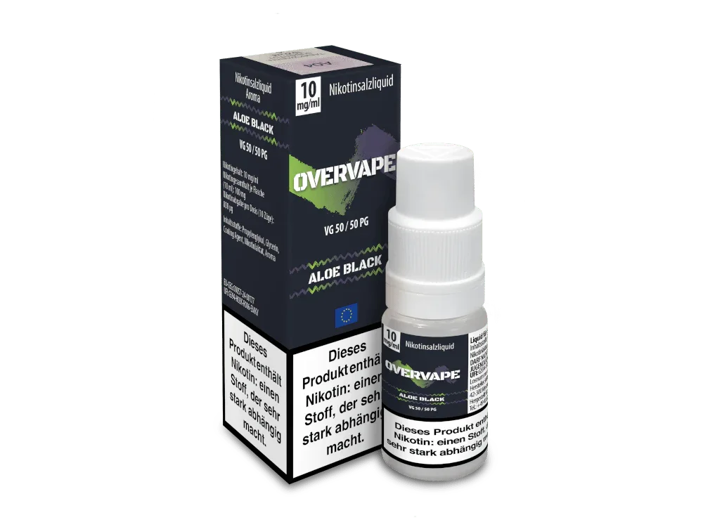 Overvape - Aloe Black - Nikotinsalz Liquid 10 mg/ml 560er Packung Direkt Vom Hersteller