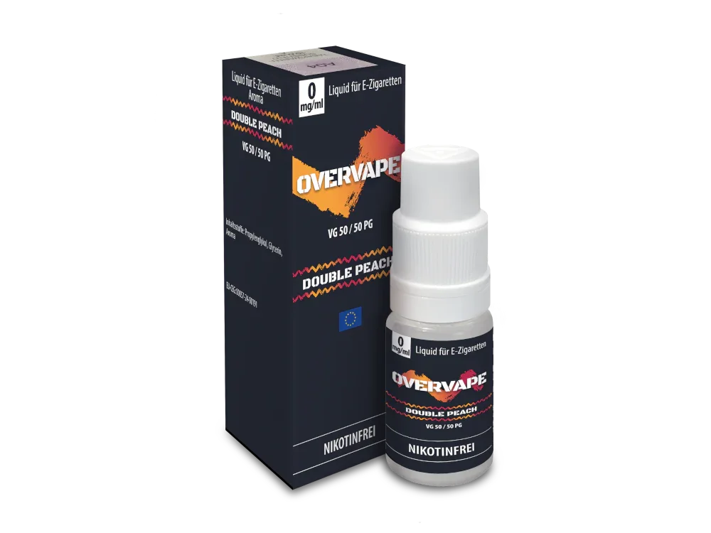 Overvape - Double Peach - Nikotinsalz Liquid 0 mg/ml 560er Packung Kostenfreie Lieferung