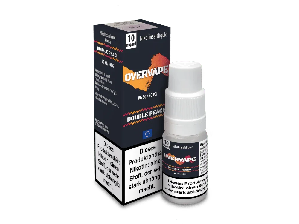 Overvape - Double Peach - Nikotinsalz Liquid 10 mg/ml 5er Packung Bestseller