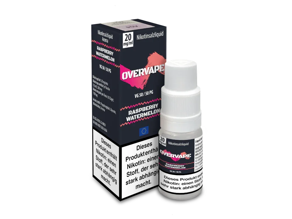 Overvape - Raspberry Watermelon - Nikotinsalz Liquid 20 mg/ml 5er Packung Nur Für Kurze Zeit