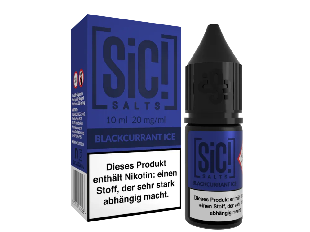 SiC! Salts - Blackcurrant Ice - Nikotinsalz Liquid 20 mg/ml Markenware