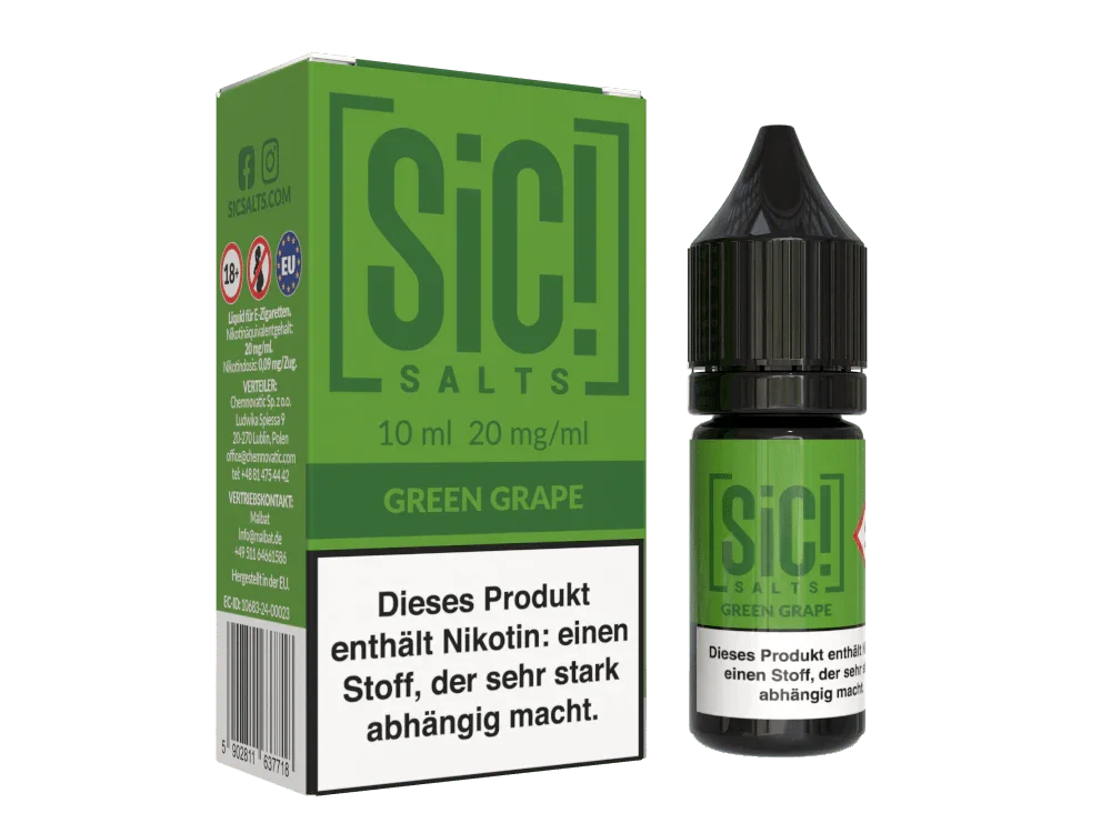 SiC! Salts - Green Grape - Nikotinsalz Liquid 20 mg/ml Highlight