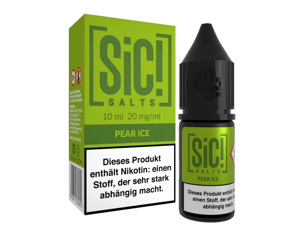 Markenprodukt SiC! Salts - Pear Ice - Nikotinsalz Liquid 20 mg/ml 5er Packung