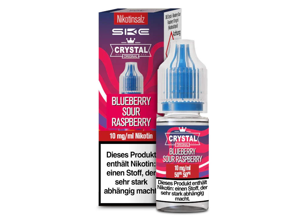 Bestpreis SKE - Crystal - Blueberry Sour Raspberry - Nikotinsalz Liquid 10 mg/ml 300er Packung