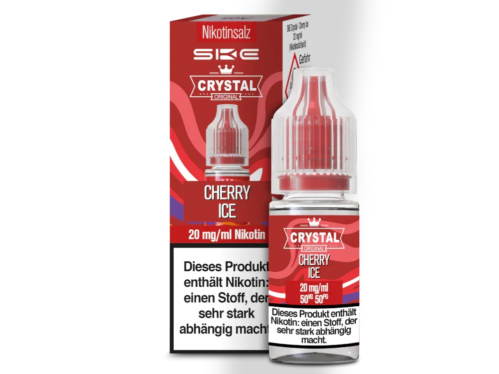 Sonderaktion SKE - Crystal - Cherry Ice - Nikotinsalz Liquid 20 mg/ml 300er Packung