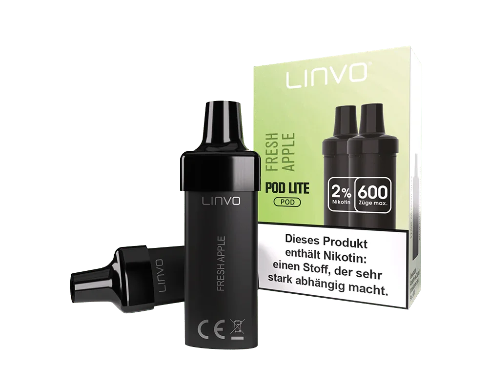Linvo - Pod Lite Cartridge Fresh Apple 20 mg/ml (2 Stück pro Packung) Kostenloser Versand