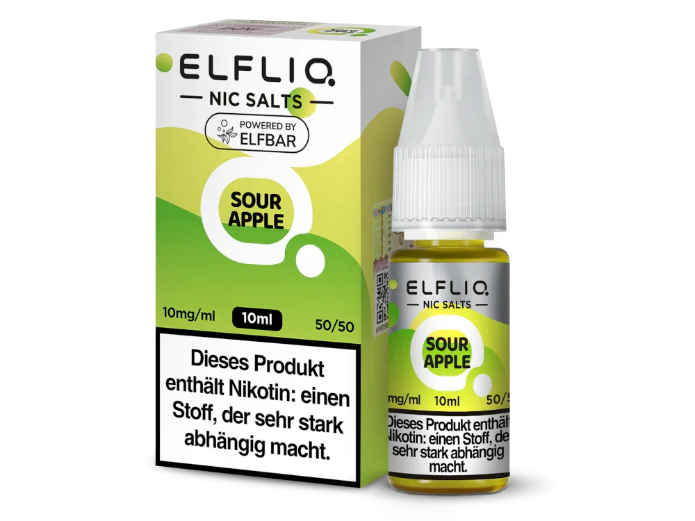 Markenprodukt ELFLIQ - Sour Apple - Nikotinsalz Liquid 10 mg/ml