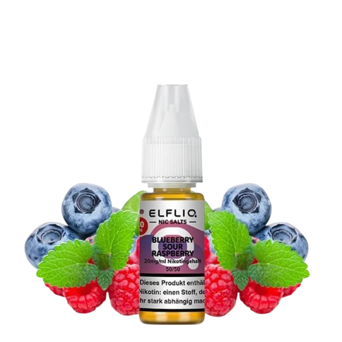 Sonderaktion Elfliq Liquid by Elfbar - Blueberry Sour Raspberry Nikotinsalz 10ml | 10mg/ml