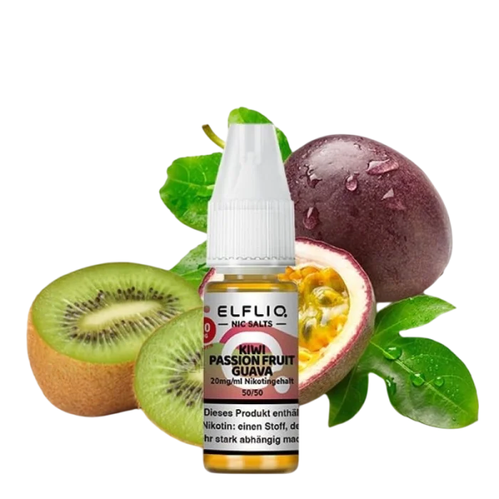 Ausverkauf Elfliq Liquid by Elfbar - Kiwi Passion Fruit Guava Nikotinsalz 10ml | 10mg/ml