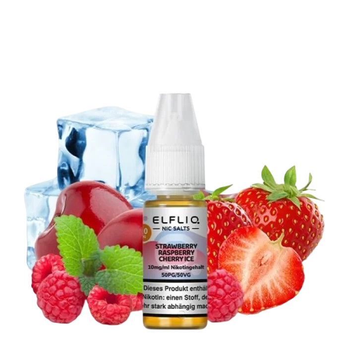 Elfliq Liquid by Elfbar - Strawberry Raspberry Cherry Ice Nikotinsalz 10ml | 20mg/ml Zertifiziert