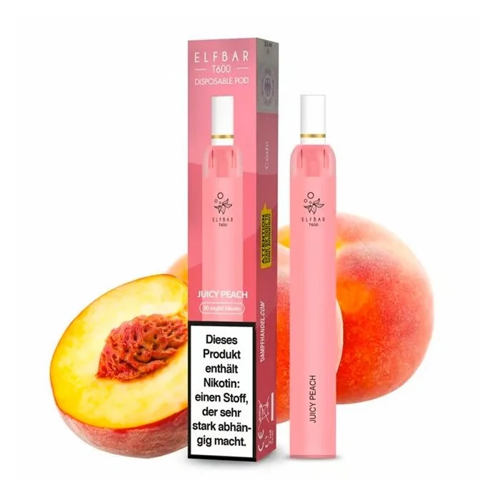 Elfbar T600 Einweg Vape - Peach Ice (Juicy Peach) 2ml | 20mg/ml Geprüft
