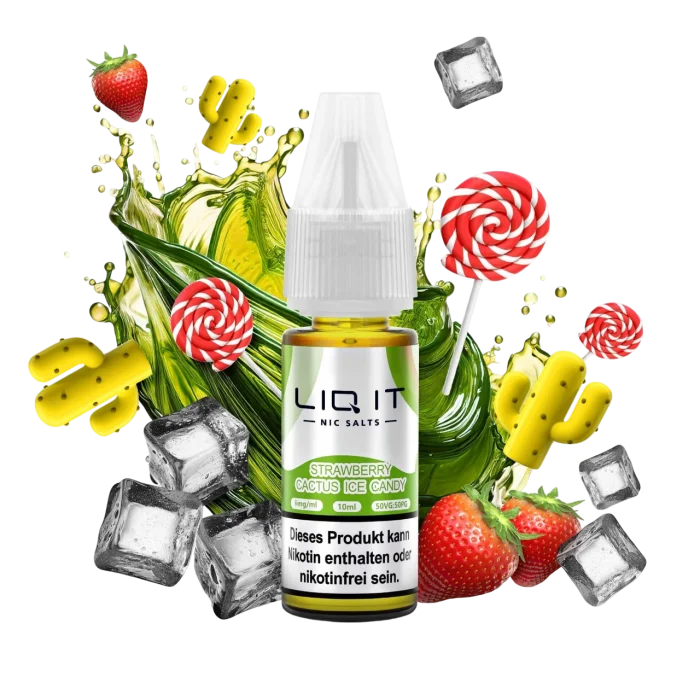 Echt Liq It Liquid - Strawberry Cactus Candy Ice Nikotinsalz 10ml | 12mg/ml