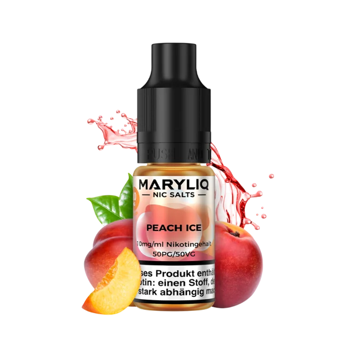 Zertifiziert Maryliq Liquid by Lost Mary - Peach Ice Nikotinsalz 10ml | 10mg/ml