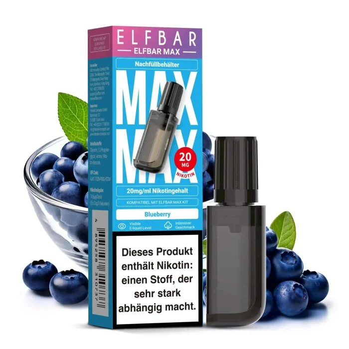 Wochenendangebot Elfbar Max Prefilled Pod - Blueberry Sour Raspberry 10ml | 20mg/ml