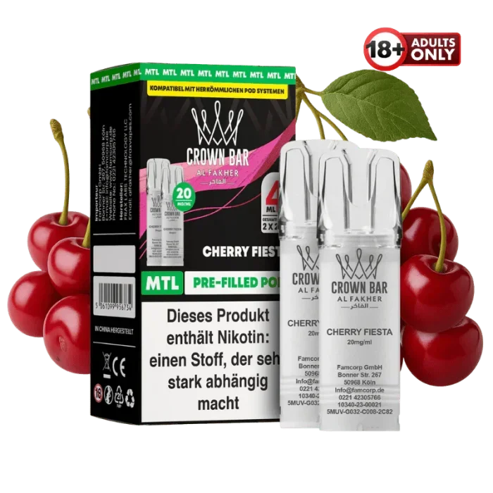 Al Fakher Prefilled Pod - Cherry Fiesta 2x2ml | 20mg/ml Nur Für Kurze Zeit