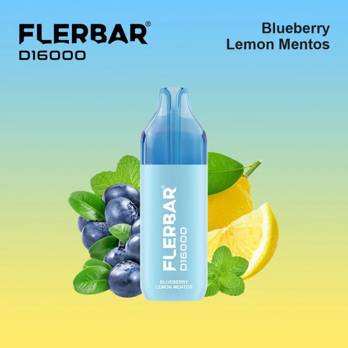 Flerbar D16000 - Blueberry Lemon Mentos 20mg/ml (Bundle Pod+Akku) Schneller Versand