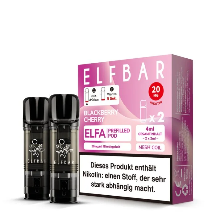 Expressversand Elfa Prefilled Pod - Blackberry Cherry 2x2ml | 20mg/ml