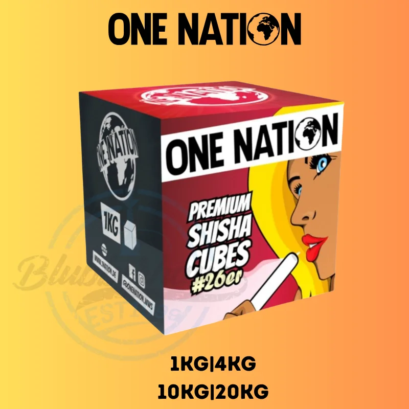 Knallerangebot One Nation Shisha Kohle 26mm bei blubberhaus.de – 1kg, 4kg, 10kg & 20kg
