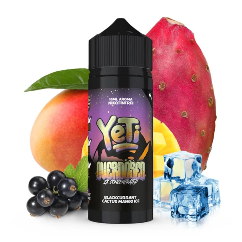 YETI OVERDOSED - Blackcurrant Cactus Mango Ice Longfill Aroma Preisknaller