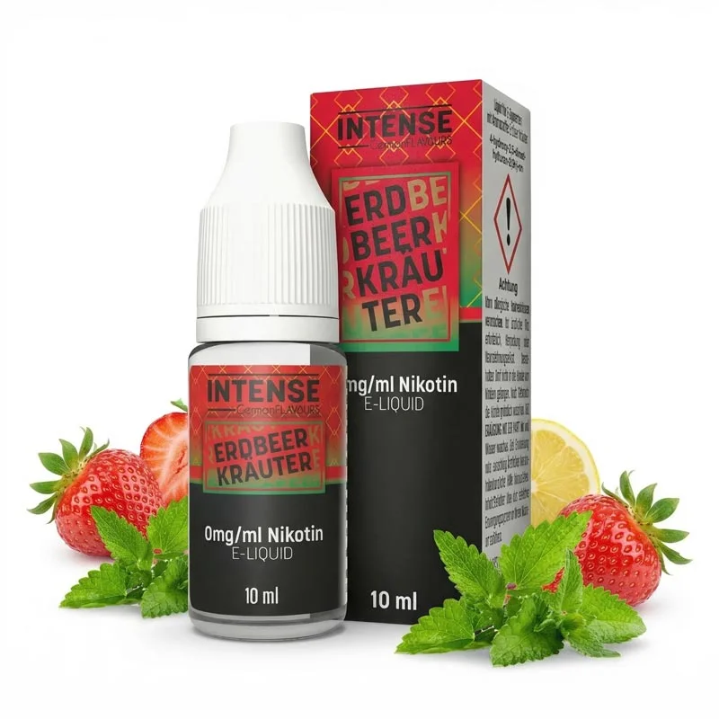 Kostenloser Versand INTENSE - Erdbeer Kräuter Nikotinsalz Liquid