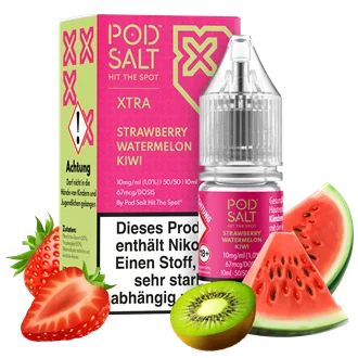 Pod Salt Xtra - Strawberry Watermelon Kiwi - 10 ml Nikotinsalz Liquid Bestseller