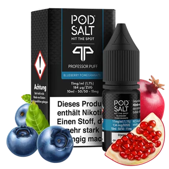Pod Salt Fusion - Professor Puff - Blueberry Pomegranate - 10 ml Nikotinsalz Liquid Preisreduziert