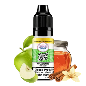 Dinner Lady Dessert Bar - Apple Crumble Custard -10 ml Nikotinsalz Liquid Direktkauf
