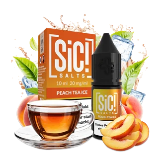 SIC Salts - Peach Tea Ice - 10 ml Nikotinsalz Liquid Heißes Angebot