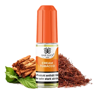 Bar Juice 5000 - Cream Tobacco - 10 ml Nikotinsalz Liquid Nur Für Kurze Zeit