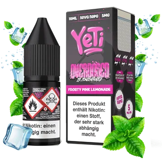 Garantierte Lieferung Yeti Overdosed - Frosty Pink Lemonade - 10 ml Nikotinsalz Liquid