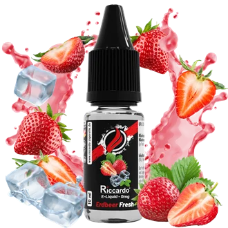 Riccardo E-Liquid Erdbeer Fresh - 10 ml Gratis Versand