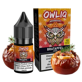 Garantierte Lieferung OWLIQ Weihnachtsedition - Bratapfel - 10 ml Nikotinsalz Liquid