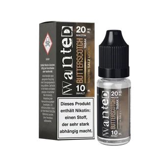 Wanted - Butterscotch Tabak - 10 ml Nikotinsalz Liquid Solange Der Vorrat Reicht
