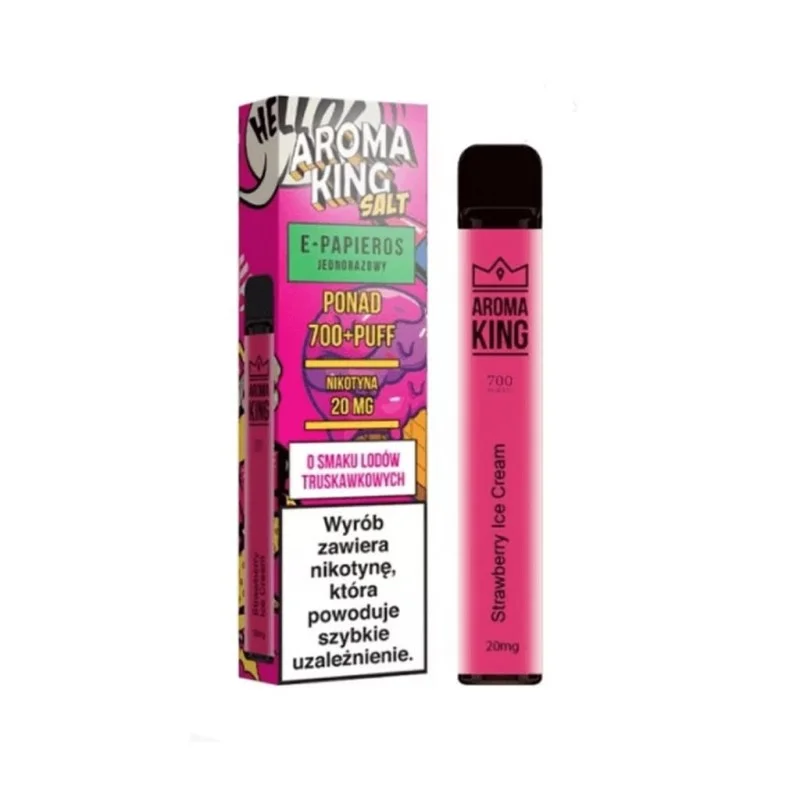 Aroma King Vape Bar E-Zigarette Strawberry Ice Cream 20mg 700 Züge Top-Seller