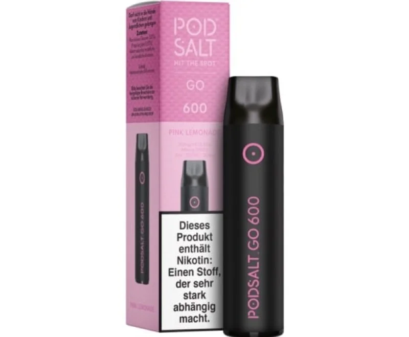 Preisknaller Pod Salt GO 600 Pink Lemonade 20mg NicSalt E-Zigarette 600 Züge