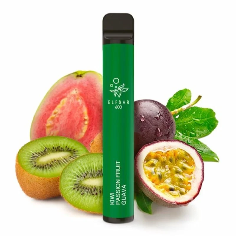Elf Bar 600 - Kiwi Passion Fruit Guava ohne Nikotin Einweg E-Zigarette 600 Züge Direktkauf