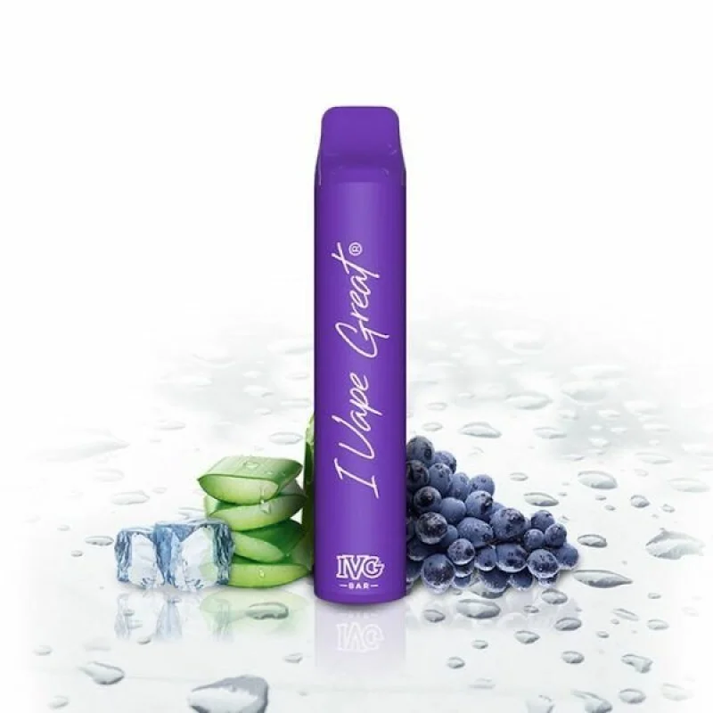 IVG Bar - Aloe Grape ICE 20mg Einweg E-Zigarette 800 Züge Rabatt