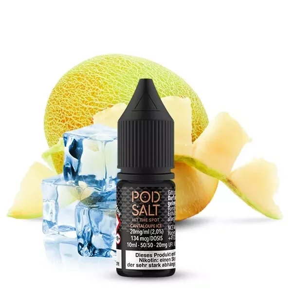 Kostenloser Rückversand PodSalt - Cantaloupe Ice - 10ml Nikotinsalz-Liquid