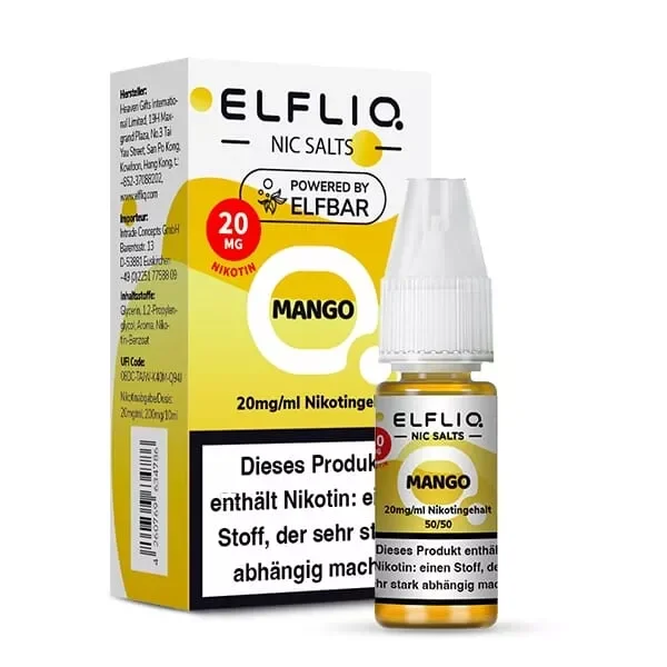 Elfliq Mango - 10ml Nikotinsalz-Liquid Kostenloser Versand